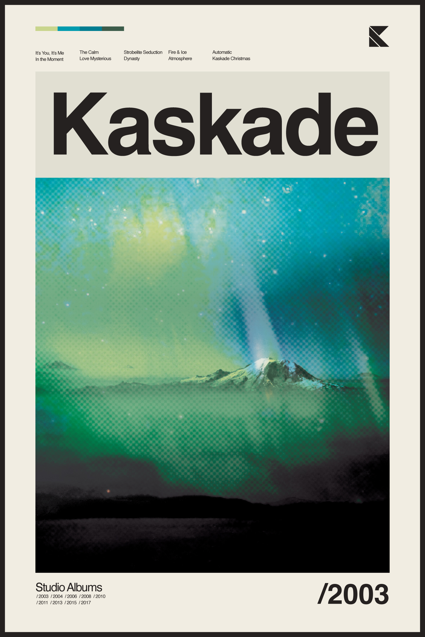 Kaskade Mid-Century Poster